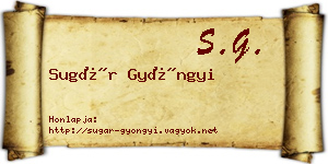 Sugár Gyöngyi névjegykártya