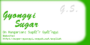 gyongyi sugar business card